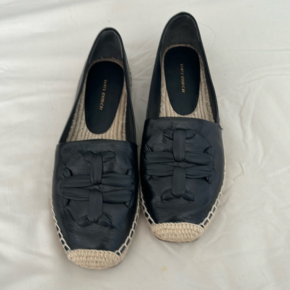 Tory Burch WOVEN DOUBLE T ALINE ESPADRILLE 6.5